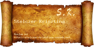 Stelczer Krisztina névjegykártya