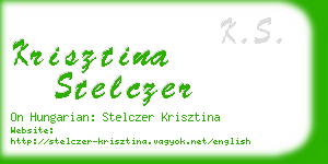 krisztina stelczer business card